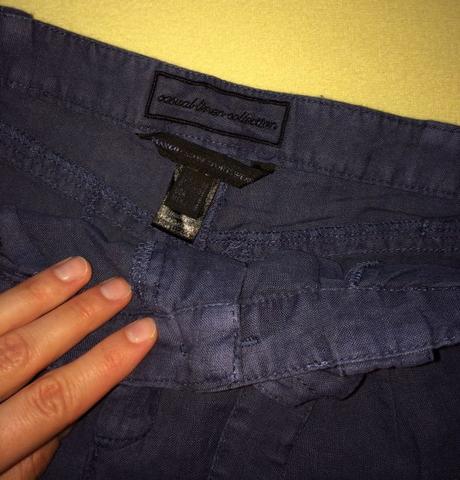 Ľanové šortky mango, mango,m