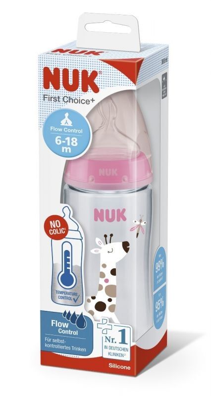 Nuk fc+ fľaša s kontrolou teploty 300 ml, 6-18m, nuk