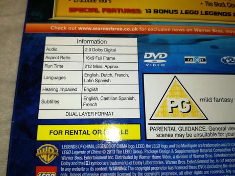 2 dvd lego legends of chima, 