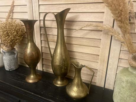 Mosadzná váza 15 cm, 