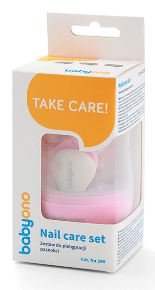 Babyono 398/02 sada na starostlivosť o nechty ružo,