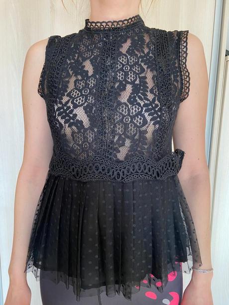 Čipkovaný top, zara,38
