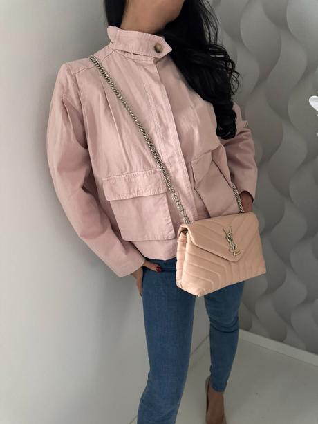 Zara - ružová krátky baloňák, zara,xs