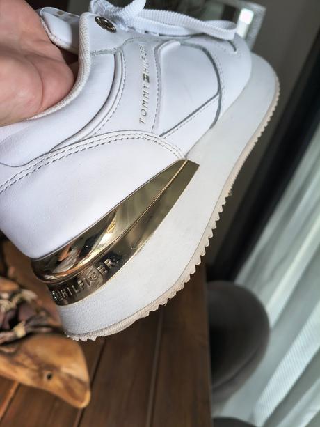 Tommy hilfiger kožené biele tenisky 37, tommy hilfiger,37
