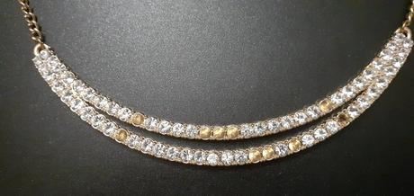 Náhrdelník, retiazka s krištálikmi, takko