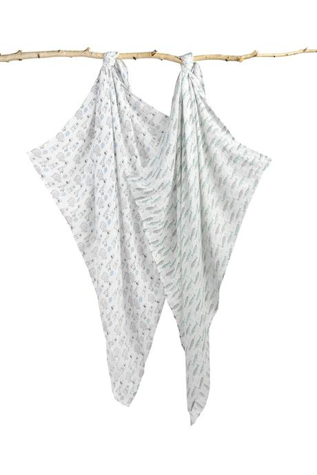 Sensillo bambusové plienky slony+oceán 120x120cm,, 