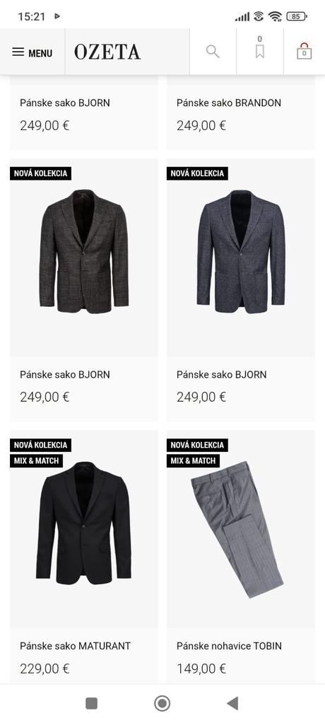 Ozeta oblek c.56, xl