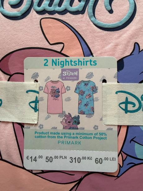 Stich nočné kosielky duopack, disney,116