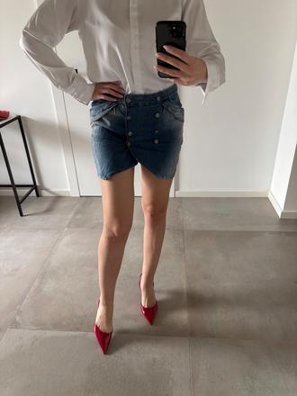 Riflová sukňa bershka, bershka,s