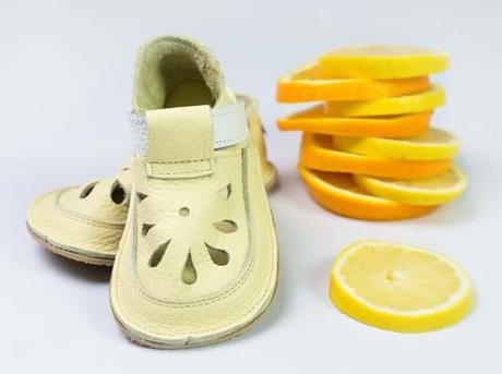Detské kožené dievčenské sandálky, baby bare shoes,26 / 28