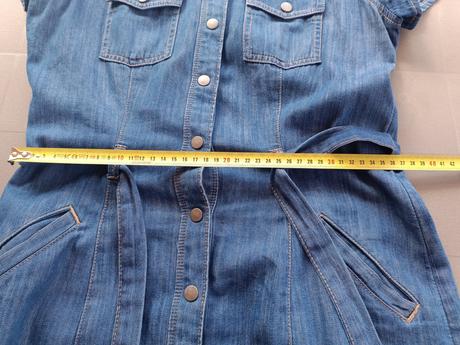 Riflové šaty, c&a,34