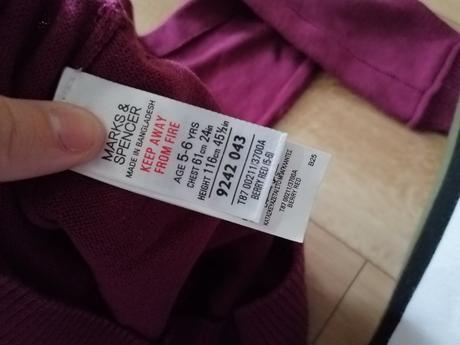Bordový svetrík, marks & spencer,116