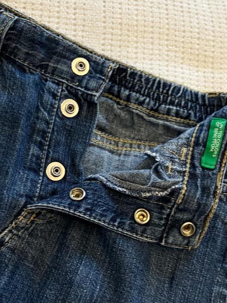 Dievčenská rifľová sukňa so strapcami (18 mes.), benetton,86