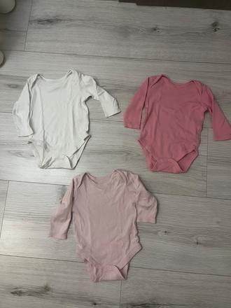 Jednofarebne body s dlhým rukavom, primark,86