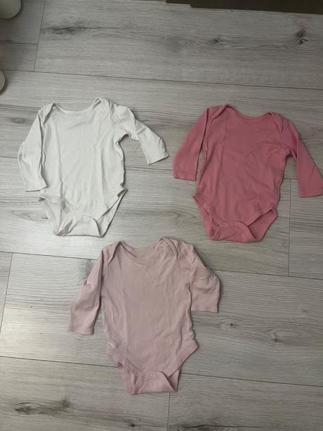 Jednofarebne body s dlhým rukavom, primark,86