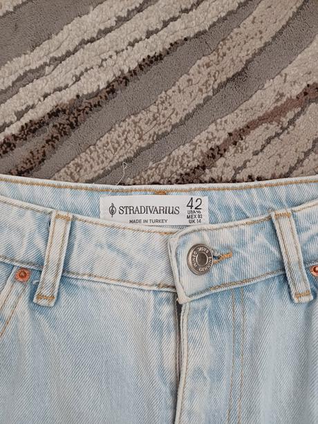 Maxi riflová sukňa stradivarius, č.m/l, stradivarius,m