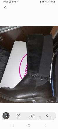 Damske kožené nové čižmy, f&f,36