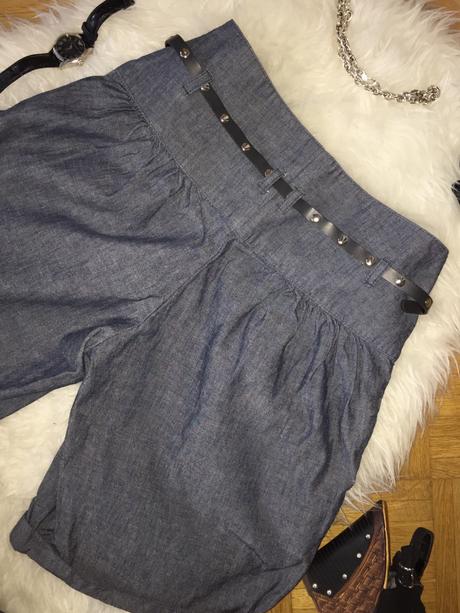 Puntkove riflove perfektne sortky, xs