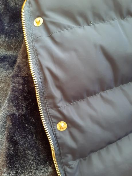 Dámska zimna bunda s kožušinou, xl