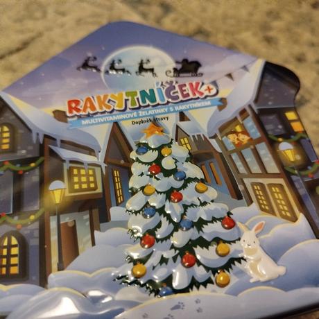 Vianočné dózy rakytníček 3ks - top stav,