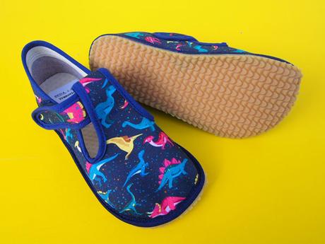 Detské barefoot papučky beda colorful dinos, beda,22 - 35