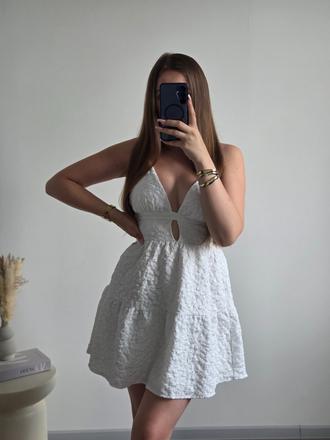 Biele letné šaty s/m, s