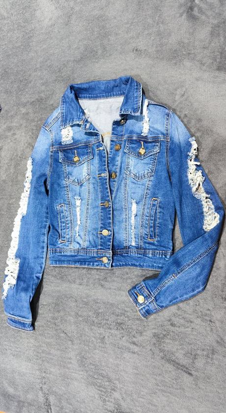 Potrhaná riflová bunda, xs