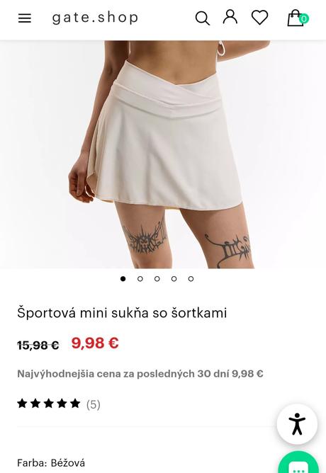 Športová sukňa so šortkami gate, gate