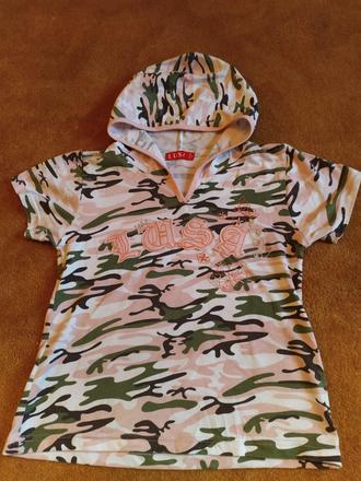 Tričko 134-140 s kapucňou, lusa,134