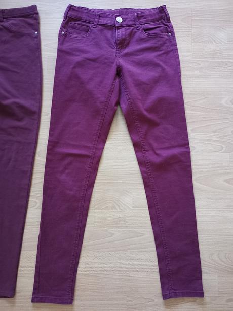 Bordové nohavice ca a kaliopky tchibo, c&a,170