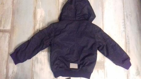 Tmavomodra bunda, h&m,122