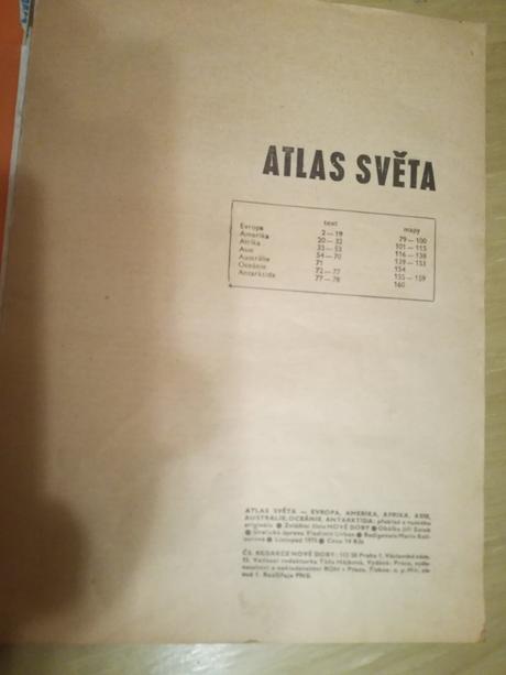 Retro atlas sveta 70-te roky,