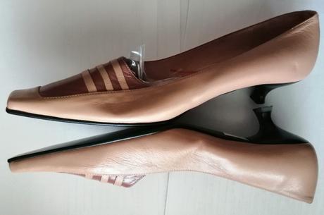 Ružové kožené lodičky zn. emis, 38