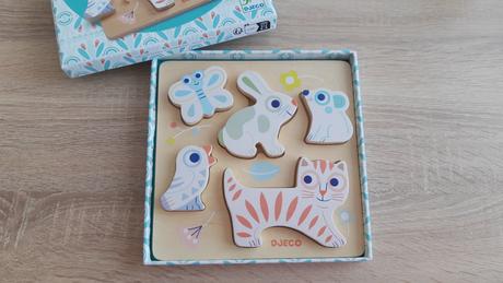 Drevené puzzle djeco +12m, 