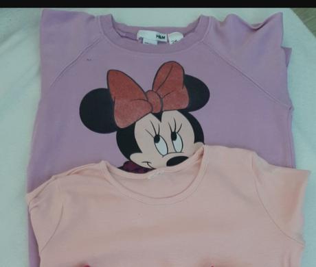 2 ks farebné tričká, h&m,116