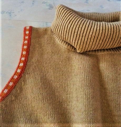 Vlnený rolák bez rukávov, kenvelo,l