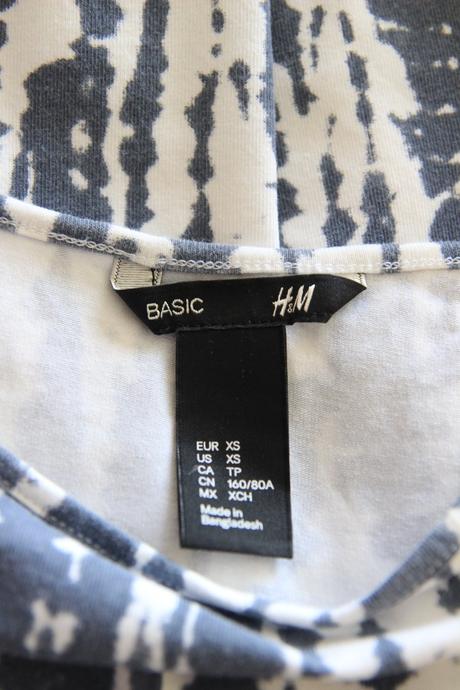 Šedo biele bavlnené mini šaty, h&m, xs, h&m,xs