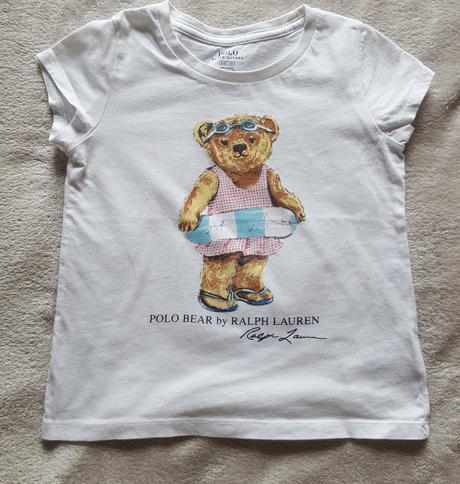 Dievčenské ľahké biele tričko ralph lauren, ralph lauren,104
