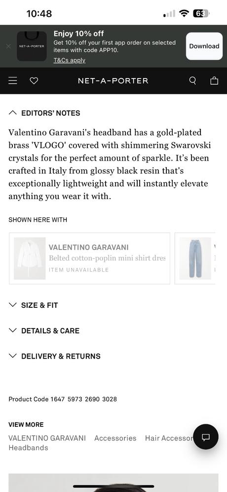 Valentino garavani čelenka, valentino