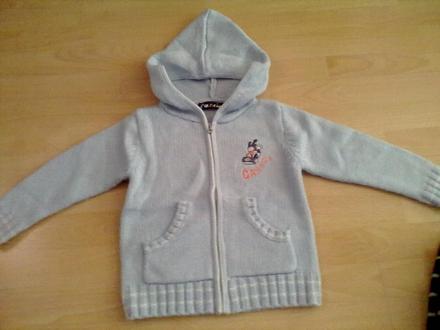 Pulover na zips bledomodre na 5 rokov, 116