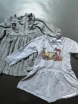 2x hrubšie šaty, 92