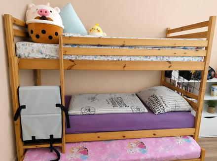 Poschodová posteľ pre 3 deti, šírka (cm): 95,dĺžka (cm): 210