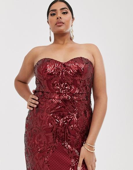 Trblietavé vínove šaty pre moletku, 42 / 44 / xl / xxl