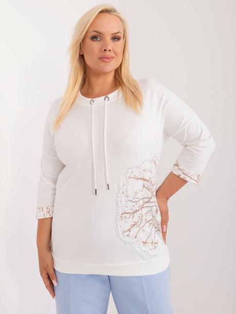 Dámsky top plus size potlačou - mix farieb, 