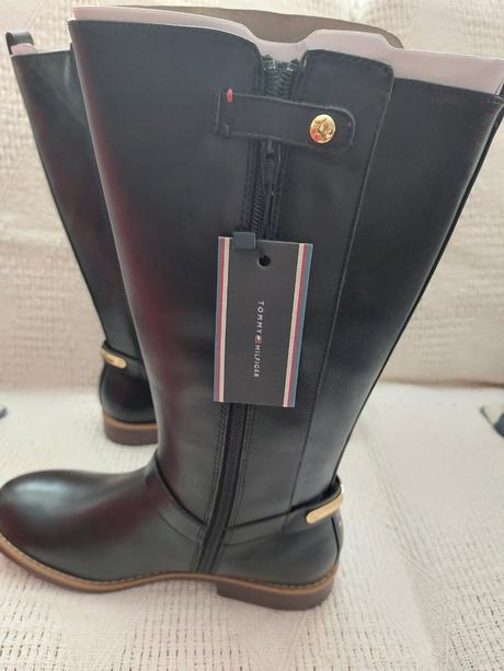 Tommy hilfiger čižmy kožené, tommy hilfiger,36