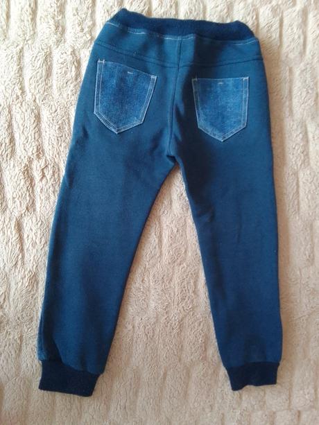 Riflové teplákové nohavice, 128