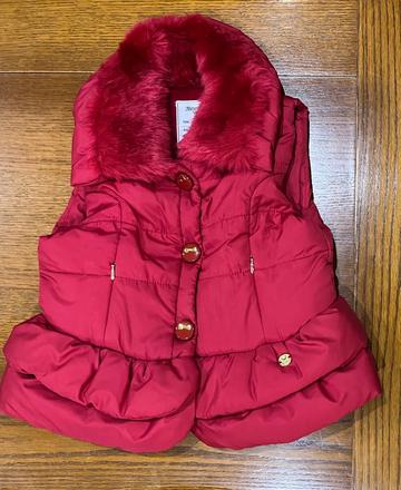 Rozkošná vesta mayoral s kožušinkovým golierom, mayoral,128