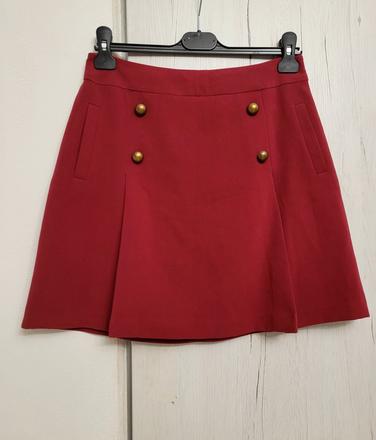 Bordová sukňa so zlatými gombíkmi, amisu,m