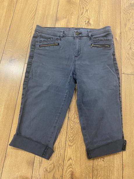 Trištvrťové rifľové nohavice - elastické, 38