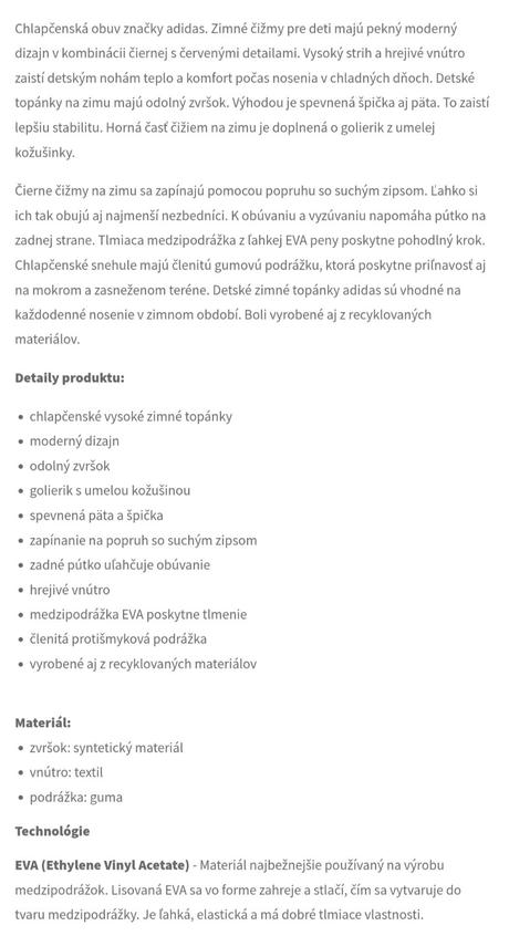 Zimné topánky adidas, adidas,28